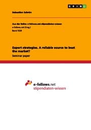 Cover von Expert strategies.A reliable source to beat the market?