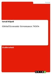 Cover von Global Economic Governance: NGOs