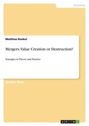 Cover von Mergers.Value Creation or Destruction?