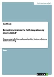 Cover von Ist unternehmerische Selbstregulierung ausreichend?