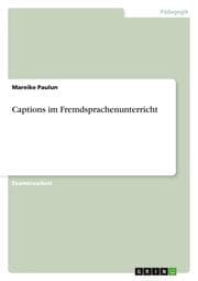 Cover von Captions im Fremdsprachenunterricht