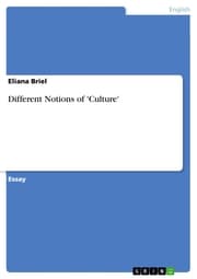 Cover von Different Notions of 'Culture'