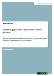 Cover von Gerechtigkeit im Kontext der Mission Gottes
