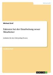 Cover von Faktoren bei der Einarbeitung neuer Mitarbeiter
