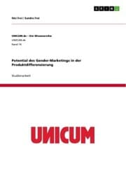 Cover von Potential des Gender-Marketings in der Produktdifferenzierung