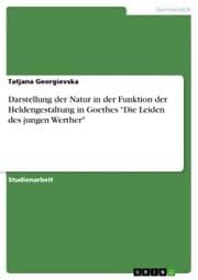 Cover von Darstellung der Natur in der Funktion der Heldengestaltung in Goethes 'Die Leiden des jungen Werther'