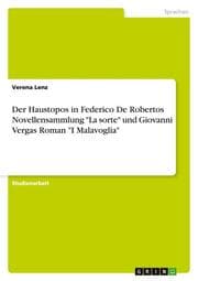 Cover von Der Haustopos in Federico De Robertos Novellensammlung 'La sorte' und Giovanni Vergas Roman 'I Malavoglia'