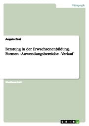 Cover von Beratung in der Erwachsenenbildung.Formen - Anwendungsbereiche - Verlauf