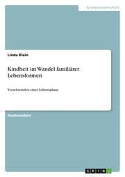 Cover von Kindheit im Wandel familiärer Lebensformen