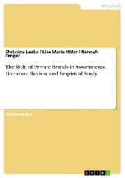 Cover von The Role of Private Brands in Assortments. Literature Review and Empirical Study