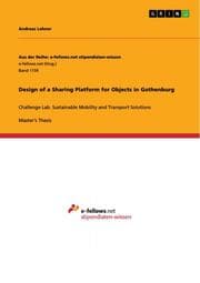 Cover von Design of a Sharing Platform for Objects in Gothenburg
