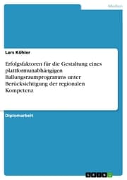 Cover von Erfolgsfaktoren für die Gestaltung eines plattformunabhängigen Ballungsraumprogramms unter Berücksichtigung der regionalen Kompetenz