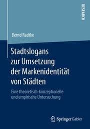 Cover von Stadtslogans zur Umsetzung der Markenidentität von Städten