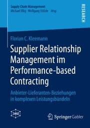 Cover von Supplier Relationship Management im Performance-based Contracting