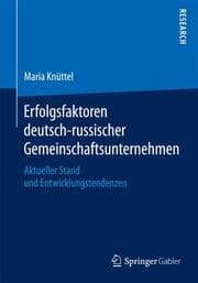 Cover von Erfolgsfaktoren deutsch-russischer Gemeinschaftsunternehmen