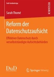Cover von Reform der Datenschutzaufsicht