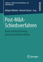 Cover von Post-M&A-Schiedsverfahren
