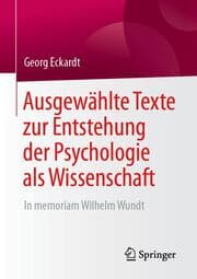 Cover von Ausgewählte Texte zur Entstehung der Psychologie als Wissenschaft