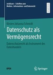 Cover von Datenschutz als Vermögensrecht