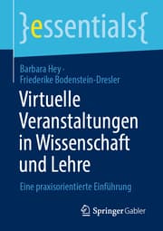 Cover von Virtuelle Veranstaltungen in Wissenschaft und Lehre