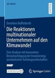 Cover von Die Reaktionen multinationaler Unternehmen auf den Klimawandel