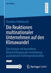 Cover von Die Reaktionen multinationaler Unternehmen auf den Klimawandel