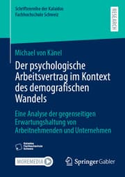 Cover von Der psychologische Arbeitsvertrag im Kontext des demografischen Wandels