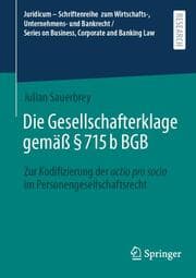 Cover von Die Gesellschafterklage gemäß § 715b BGB