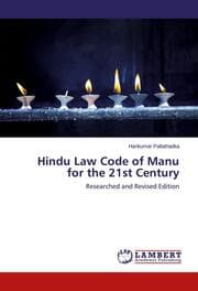 Cover von Hindu Law Code of Manu for the 21st Century