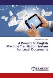 Cover von A Punjabi to English Machine Translation System for Legal Documents