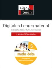 Cover von mathe.delta NRW click & teach 5 Box