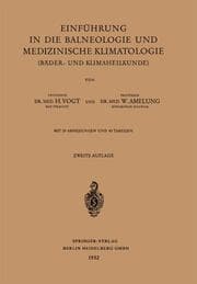 Cover von Einführung in die Balneologie und medizinische Klimatologie (Bäder- und Klimaheilkunde)