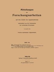 Cover von Mitteilungen über Forschungsarbeiten