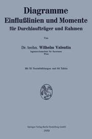 Cover von Diagramme Einflußlinien und Momente für Durchlaufträger und Rahmen