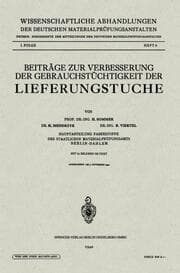 Cover von Beiträge zur Verbesserung der Gebrauchstüchtigkeit der Lieferungstuche