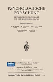 Cover von Psychologische Forschung