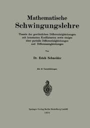 Cover von Mathematische Schwingungslehre