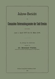 Cover von Jahres-Bericht des Chemischen Untersuchungsamtes der Stadt Breslau für die Zeit vom 1.April 1897 bis 31.März 1898