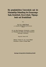 Cover von Die grundsätzlichen Unterschiede und die bilanzmäßige Behandlung des Erneuerungsfonds, Ersatzfonds, Reservefonds, Tilgungsfonds und Heimfallfonds