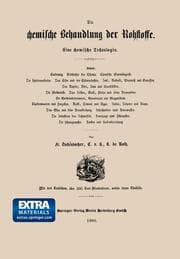 Cover von Die chemische Behandlung der Rohstoffe