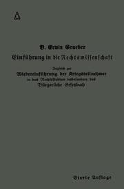Cover von Einführung in die Rechtswissenschaft