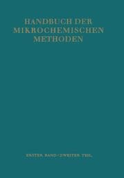 Cover von Waagen und Geräte zur Anorganischen Mikro-Gewichtsanalyse