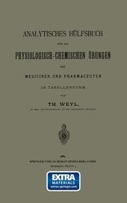 Cover von Analytisches Hülfsbuch für die Physiologisch-Chemischen Übungen der Mediciner und Pharmaceuten in Tabellenform