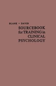 Cover von Sourcebook for Training in Clinical Psychology