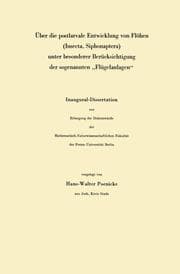 Cover von Über die postlarvale Entwicklung von Flöhen (Insecta, Siphonaptera) unter besonderer Berücksichtigung der sogenannten Flügelanlagen