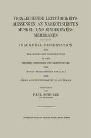 Cover von Vergleichende Leitfähigkeitsmessungen an Narkotisierten Muskel- und Bindegewebs-Membranen