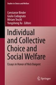 Cover von Individual and Collective Choice and Social Welfare