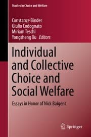 Cover von Individual and Collective Choice and Social Welfare