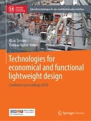Cover von Technologies for economical and functional lightweight design