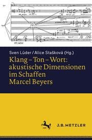 Cover von Klang - Ton - Wort: akustische Dimensionen im Schaffen Marcel Beyers